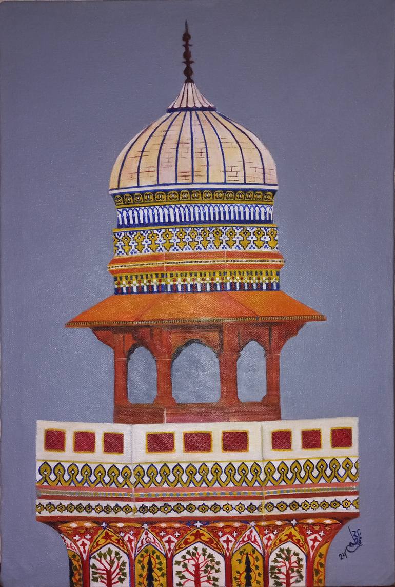 Original Classicism Architecture Painting by Rida Fatima