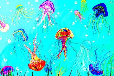 JELLIES - from a mural painting - Bucerias, MX thumb