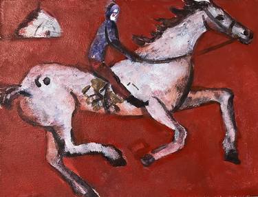 Original Expressionism Horse Paintings by GEGEN TIBU