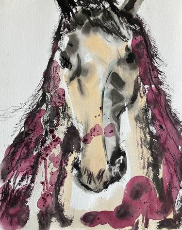 Print of Horse Paintings by GEGEN TIBU