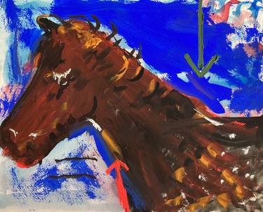 Print of Expressionism Horse Paintings by GEGEN TIBU