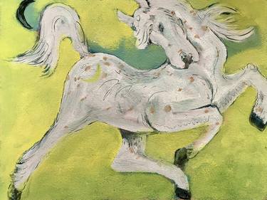 Original Expressionism Horse Paintings by GEGEN TIBU