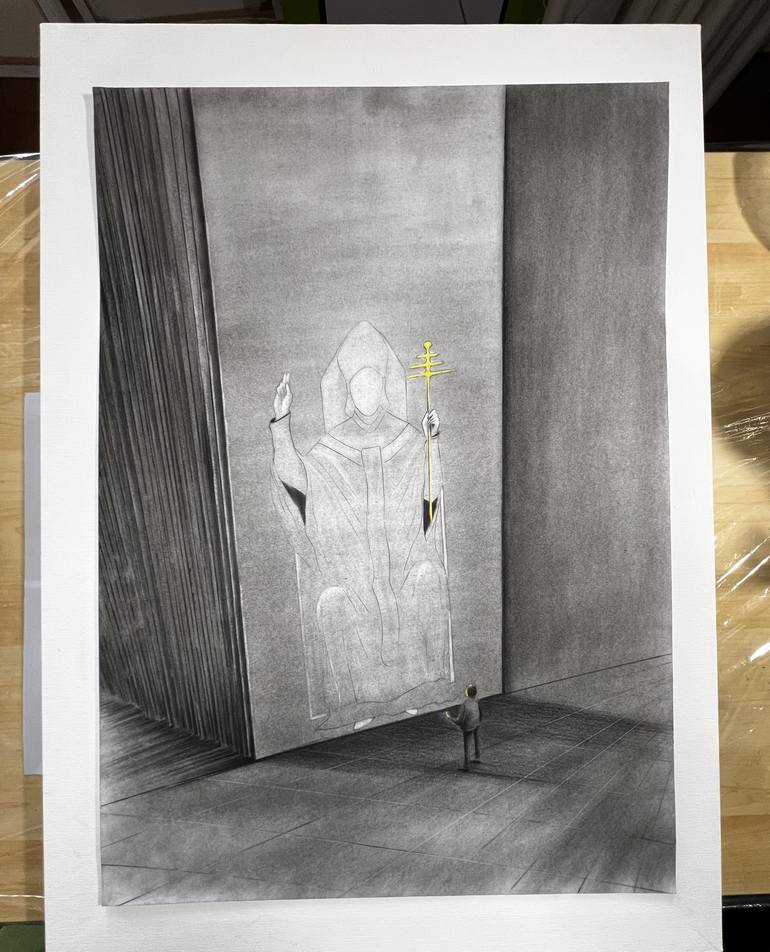 Original Conceptual People Drawing by Elena Semina