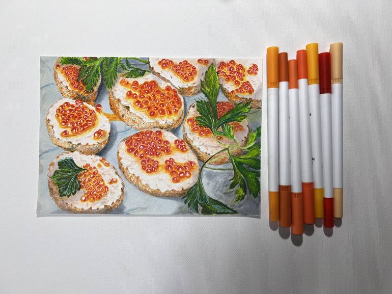 Original Realism Food Drawing by Elena Semina