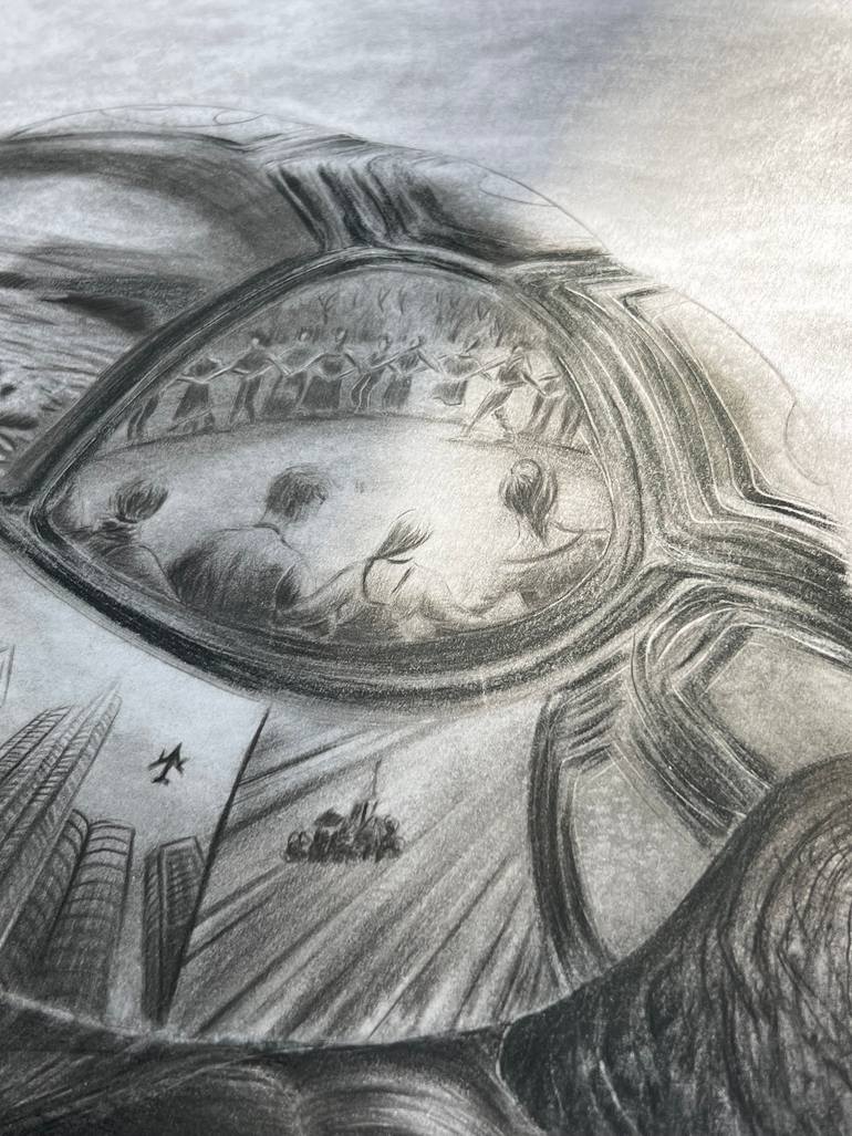 Original Conceptual Animal Drawing by Elena Semina