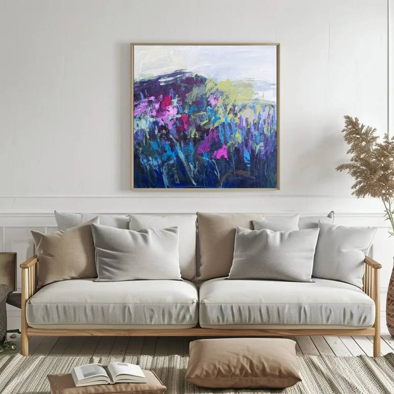 Original Abstract Floral Painting by Katia Solodka