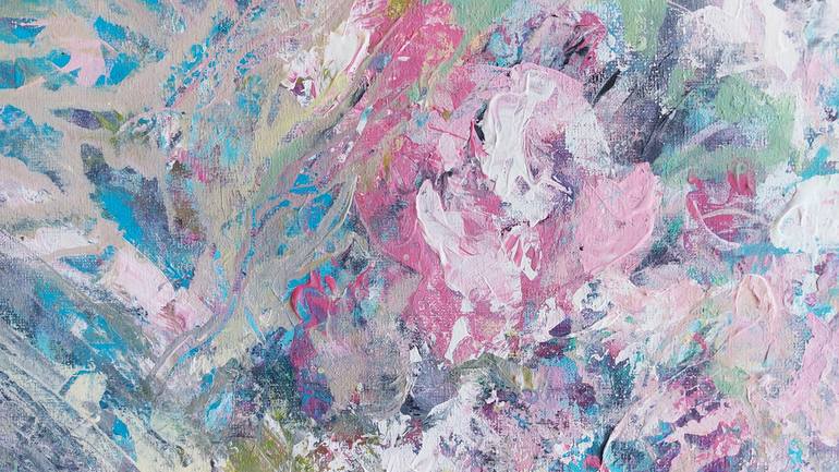 Original Abstract Floral Painting by Katia Solodka