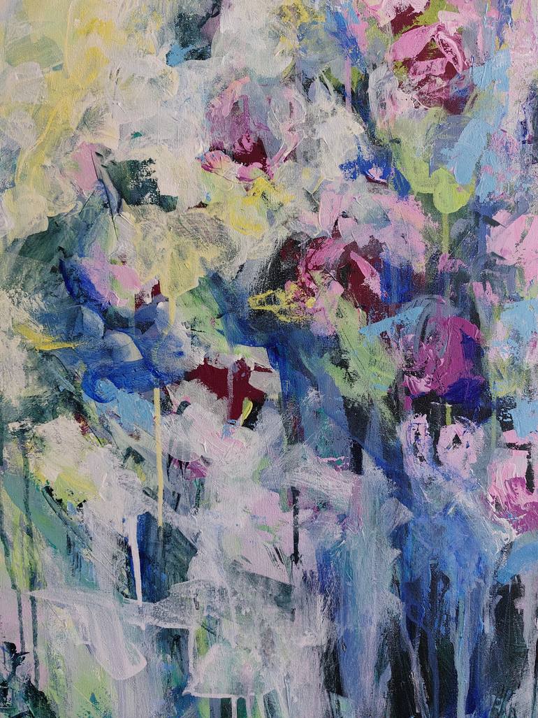 Original Abstract Floral Painting by Katia Solodka