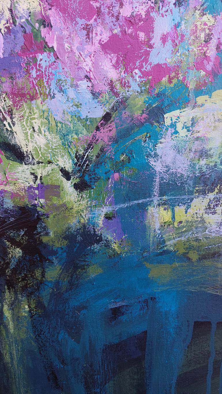 Original Abstract Expressionism Floral Painting by Katia Solodka