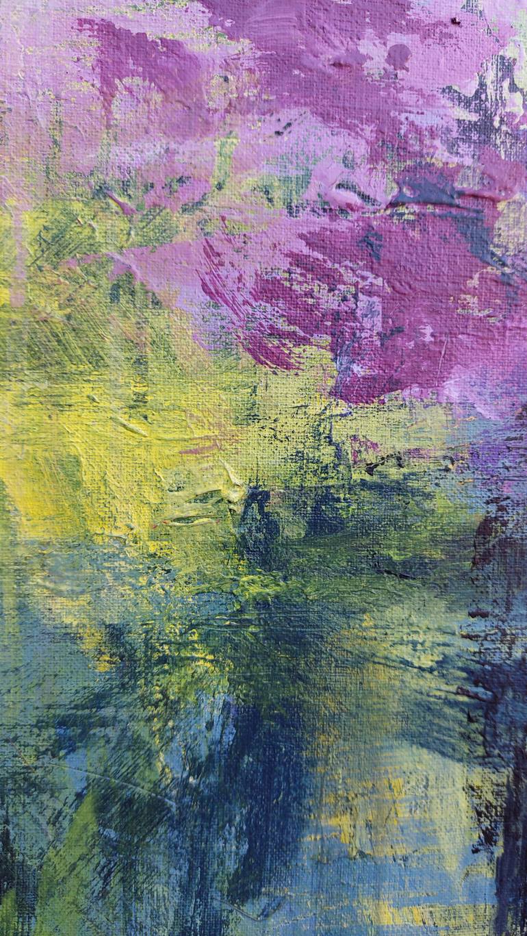 Original Abstract Expressionism Floral Painting by Katia Solodka