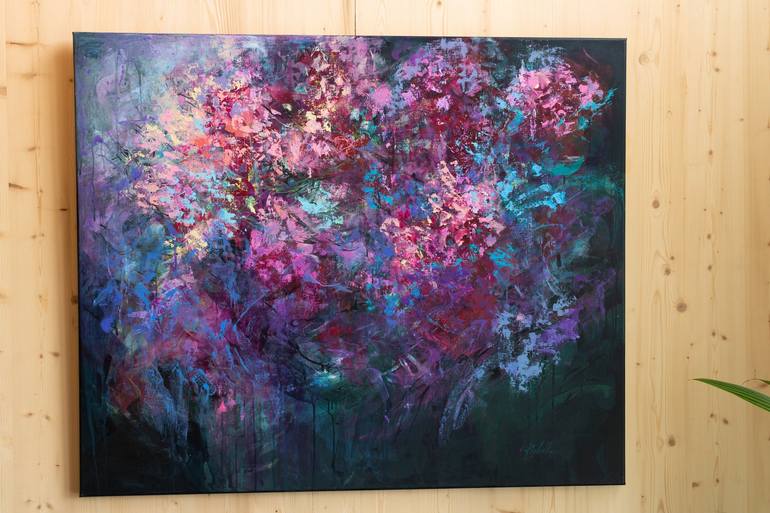 Original Abstract Floral Painting by Katia Solodka