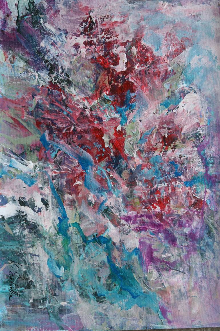 Original Abstract Expressionism Abstract Painting by Katia Solodka