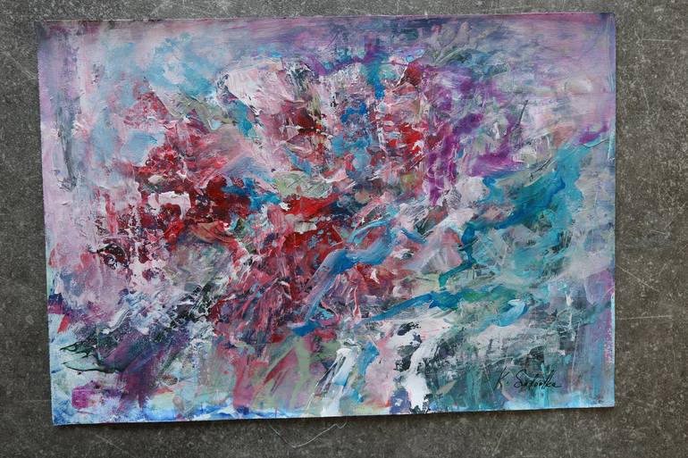 Original Abstract Expressionism Abstract Painting by Katia Solodka