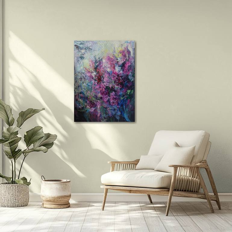 Original Abstract Floral Painting by Katia Solodka