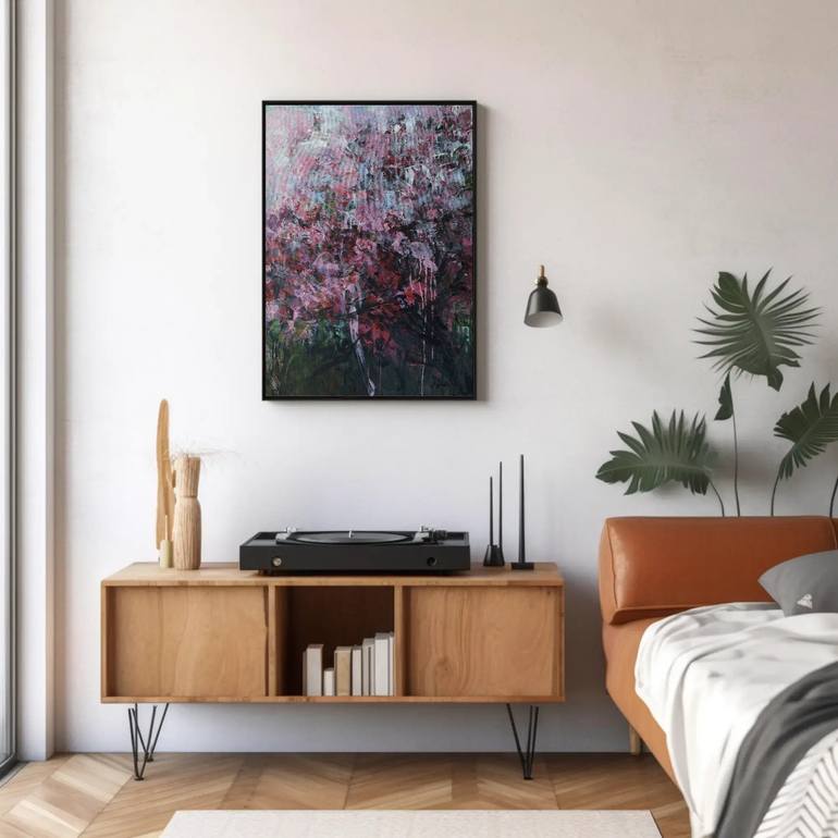 Original Abstract Floral Painting by Katia Solodka