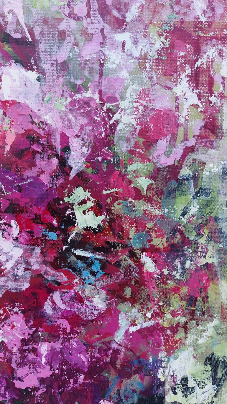 Original Abstract Floral Painting by Katia Solodka