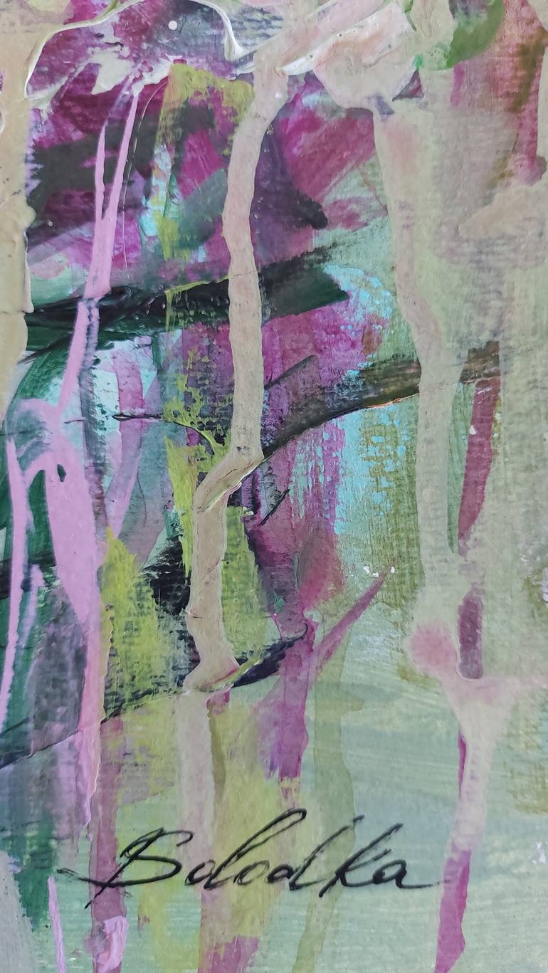 Original Abstract Floral Painting by Katia Solodka