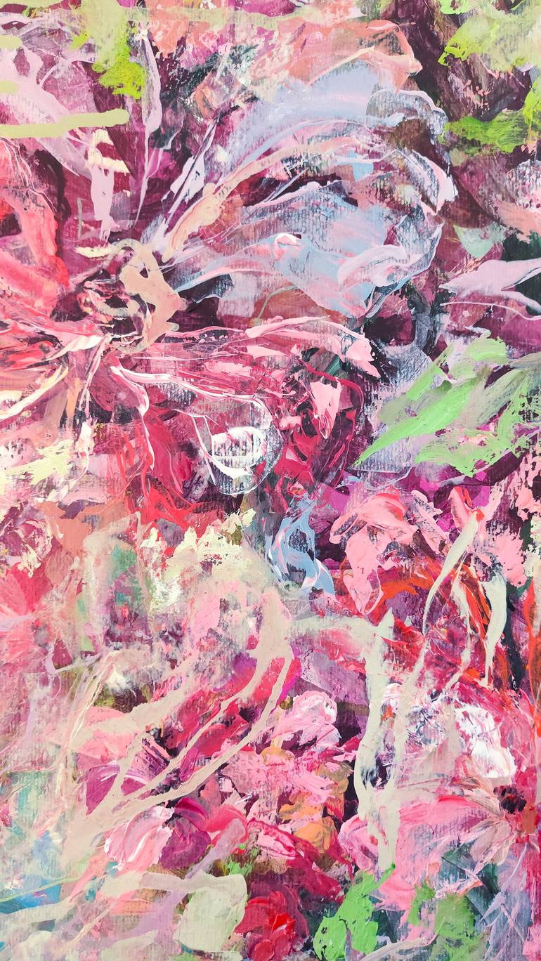 Original Abstract Floral Painting by Katia Solodka