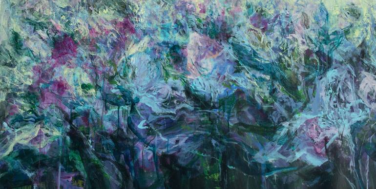 Original Abstract Floral Painting by Katia Solodka