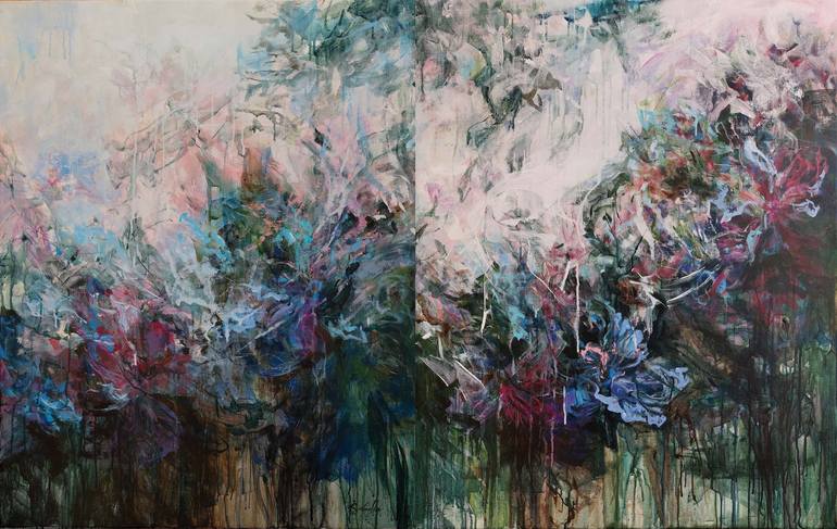 Print of Abstract Expressionism Floral Paintings by Katia Solodka