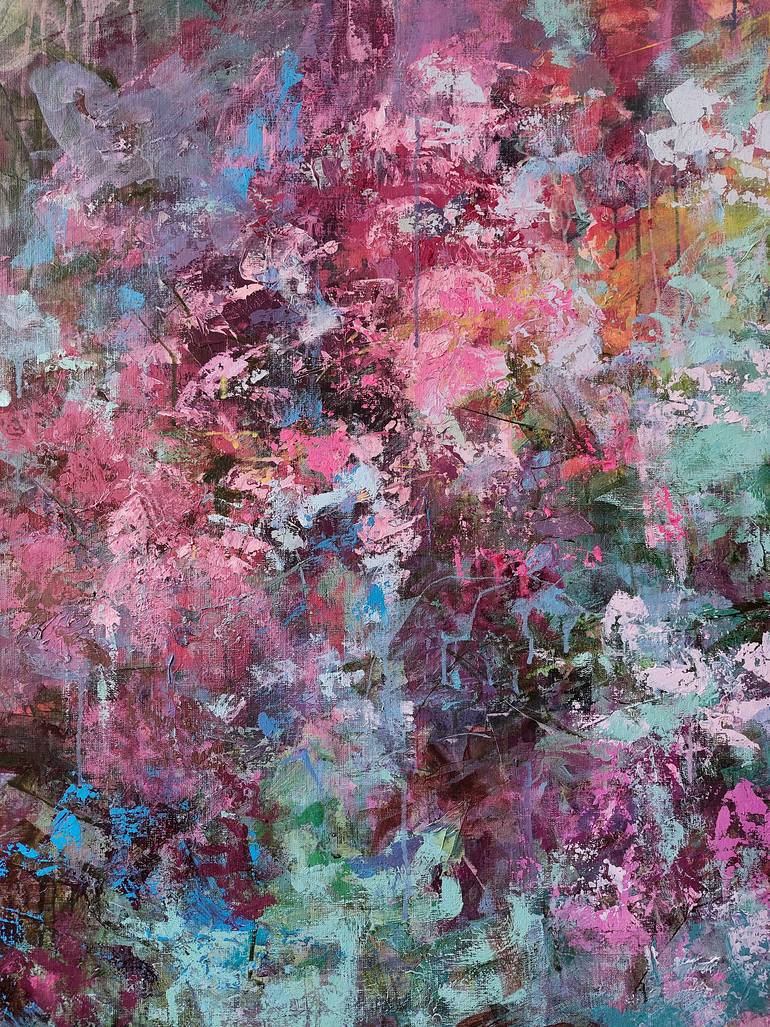 Original Abstract Floral Painting by Katia Solodka