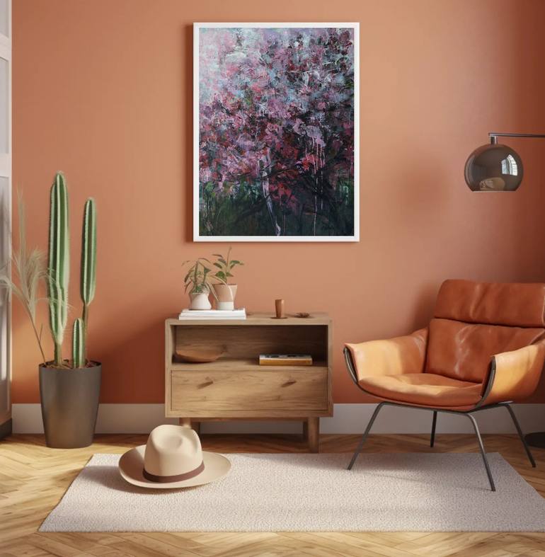 Original Abstract Floral Paintings by Katia Solodka