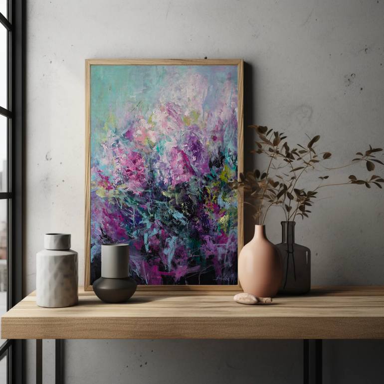 Original Abstract Botanic Painting by Katia Solodka