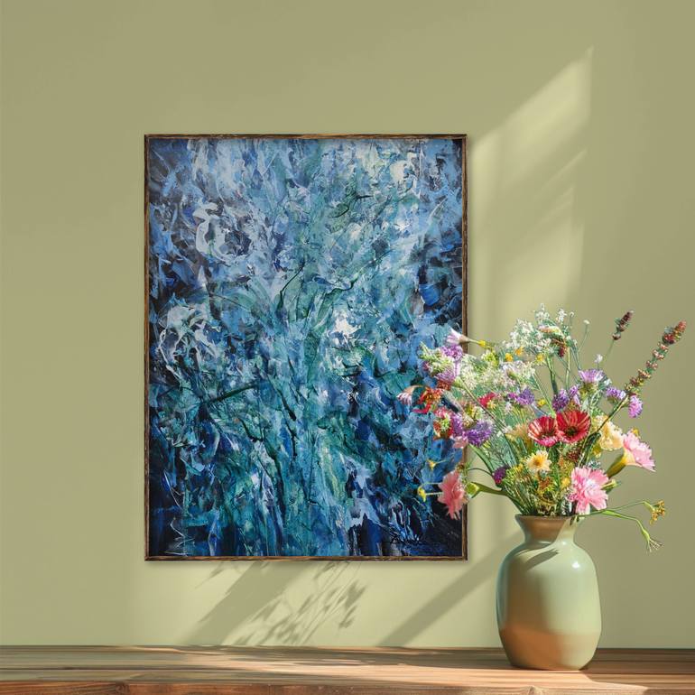 Original Abstract Expressionism Abstract Painting by Katia Solodka