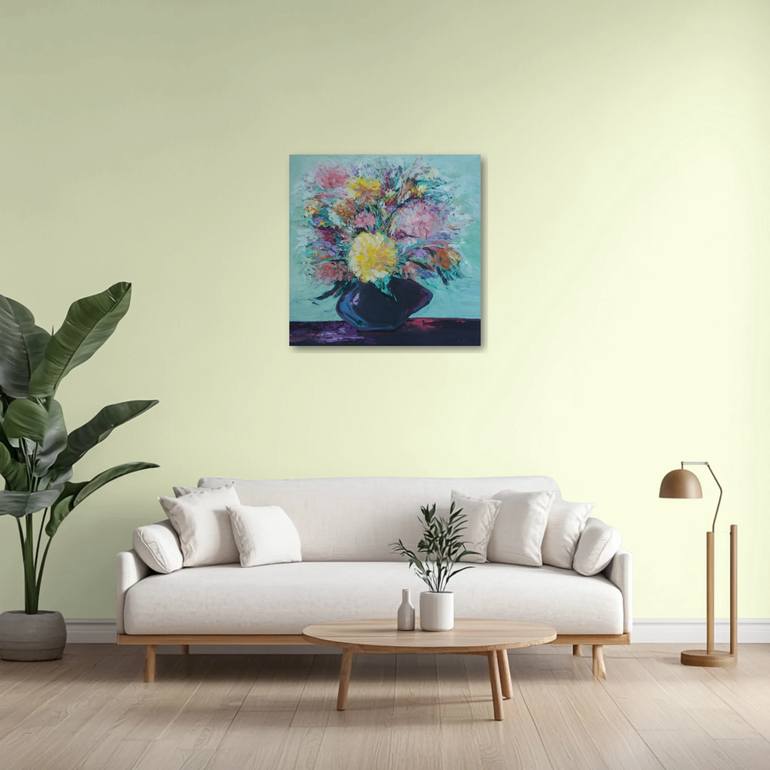 Original Art Nouveau Floral Painting by Katia Solodka