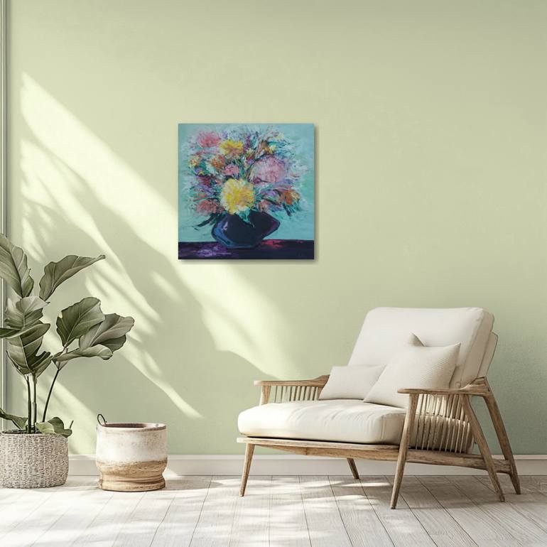 Original Art Nouveau Floral Painting by Katia Solodka