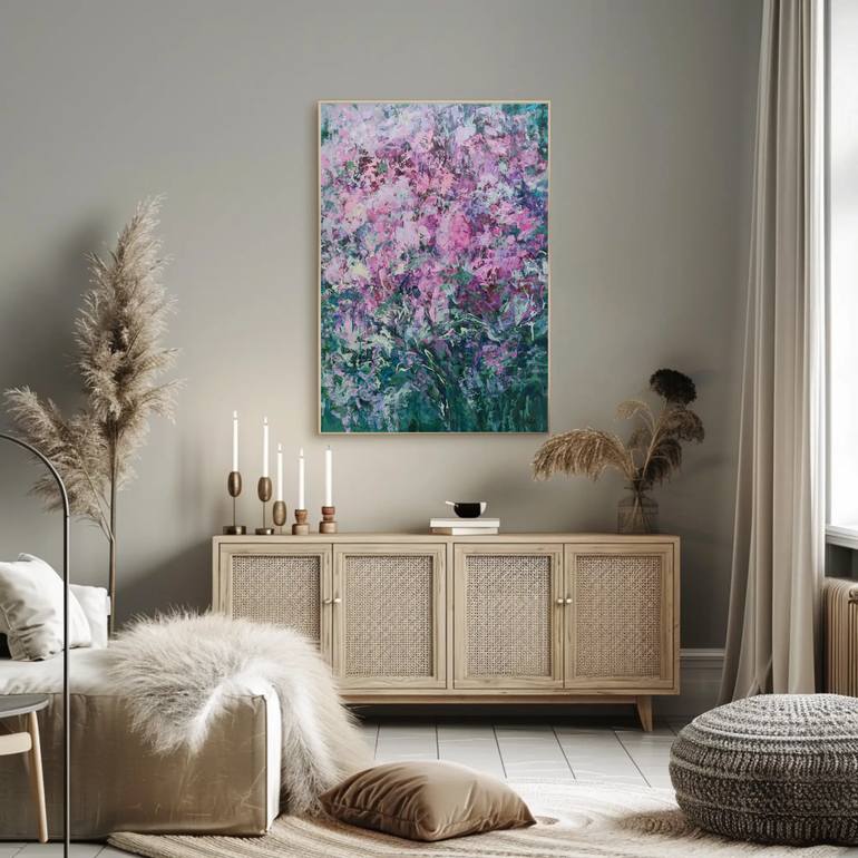 Original Abstract Floral Painting by Katia Solodka