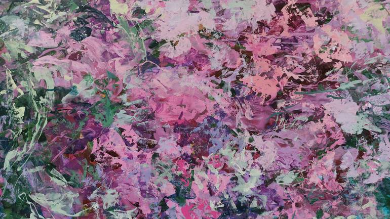 Original Abstract Floral Painting by Katia Solodka