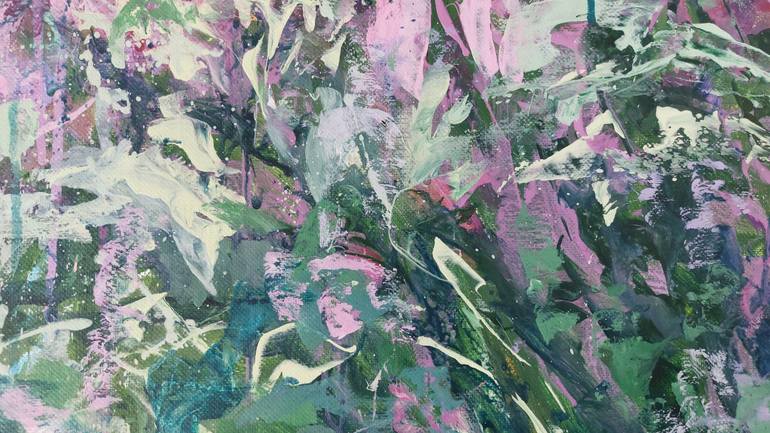 Original Abstract Floral Painting by Katia Solodka