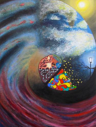 Original Abstract Science Painting by Manraj Gill