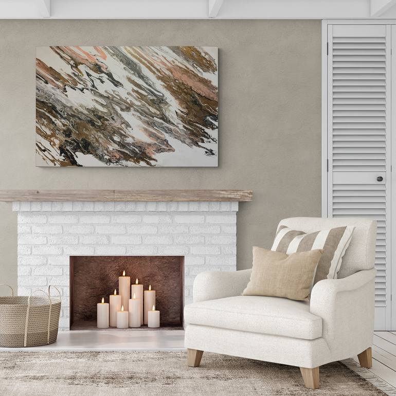 Original Fine Art Abstract Painting by Andrea Elek