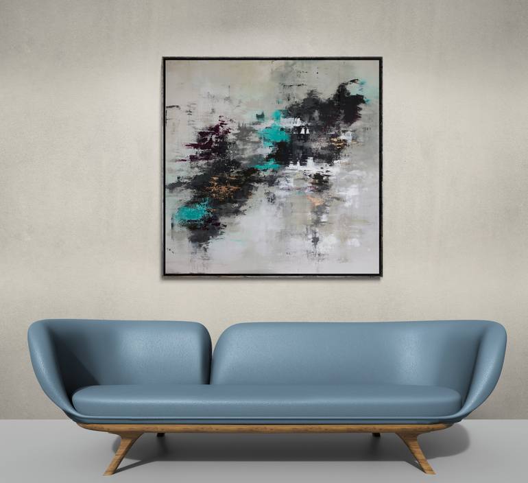 Original Abstract Expressionism Abstract Painting by Andrea Elek