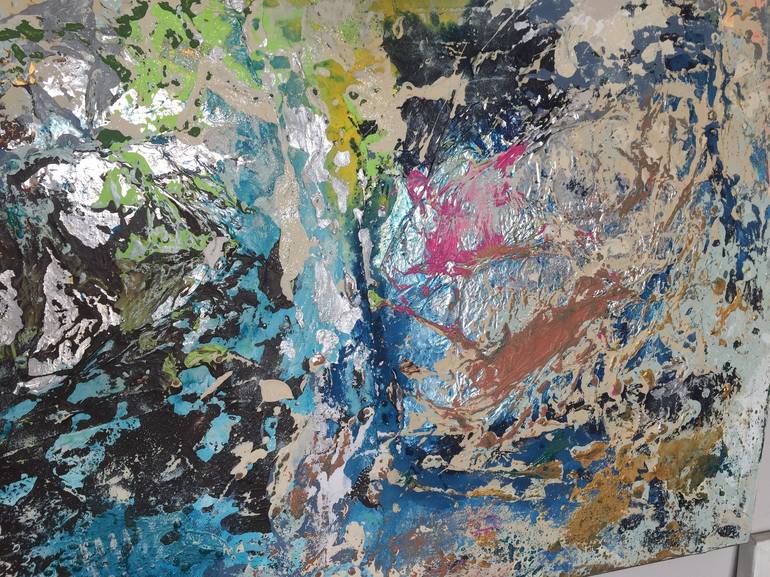 Original Abstract Expressionism Abstract Painting by Andrea Elek