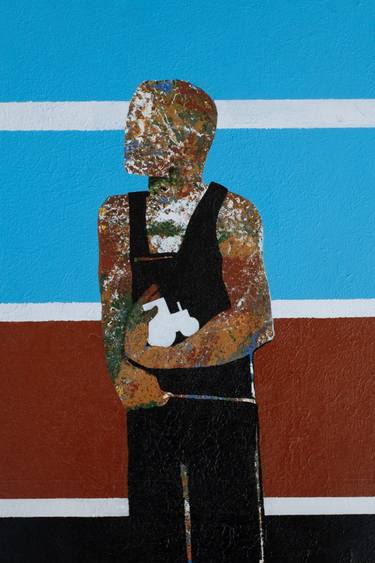 Original Abstract Men Painting by Alex Garikovich