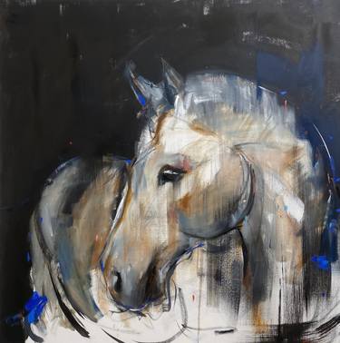 Original Abstract Expressionism Horse Paintings by Jess Tedder