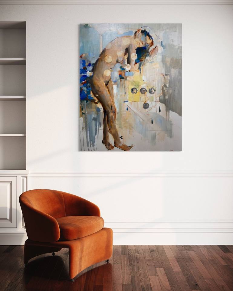 Original Abstract Nude Painting by Jess Tedder