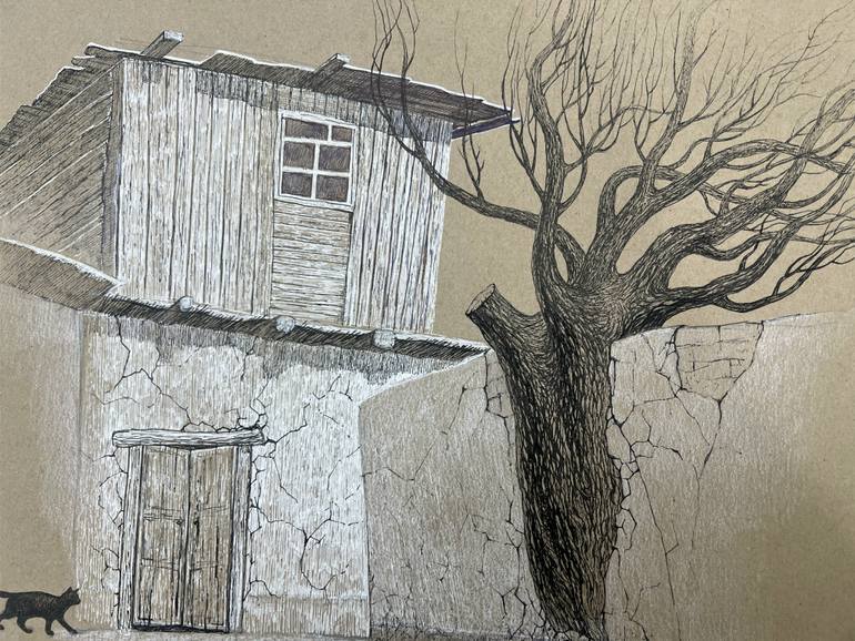 Original Realism Nature Drawing by Ulugbek Mukhamatov