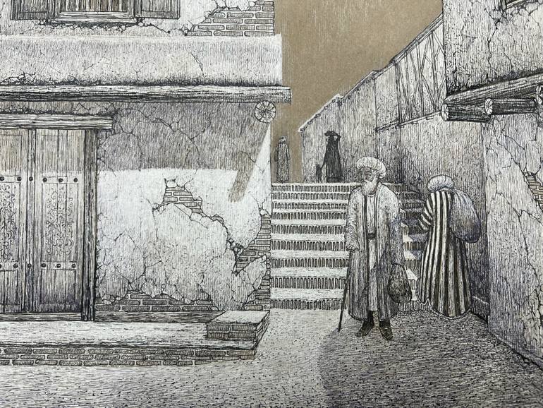 Original Realism Architecture Drawing by Ulugbek Mukhamatov