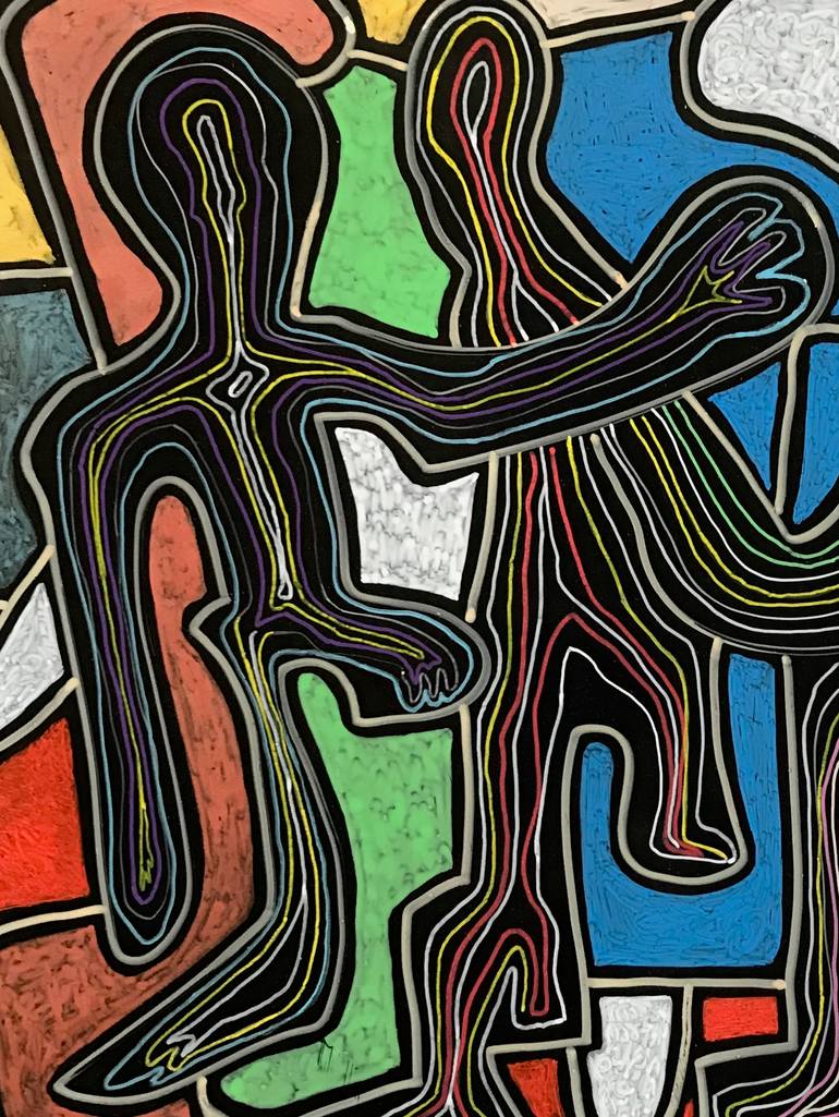 Original Abstract Expressionism Abstract Painting by Onurb Napeihcs