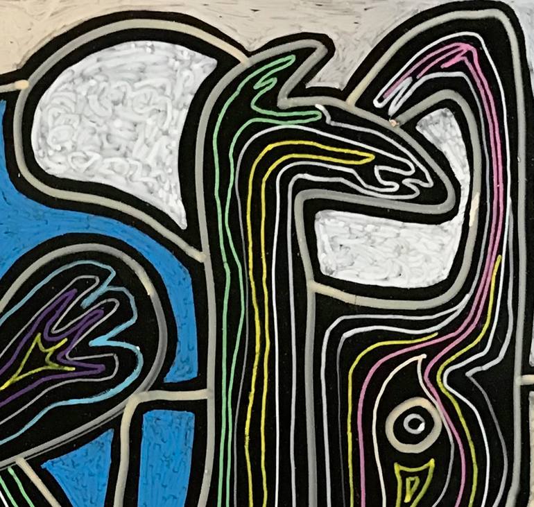 Original Abstract Expressionism Abstract Painting by Onurb Napeihcs