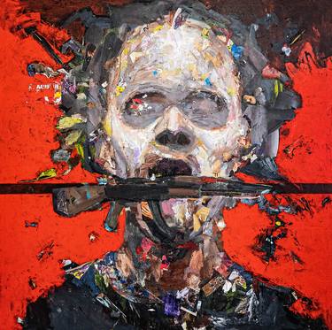 Original Portraiture Abstract Mixed Media by Julien Kandolo