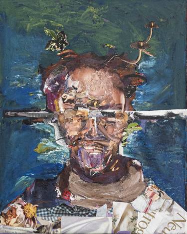 Original Portraiture Men Mixed Media by Julien Kandolo