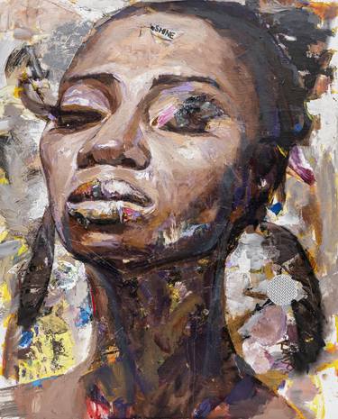 Original Figurative Women Printmaking by Julien Kandolo