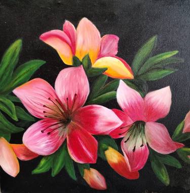 Original Floral Paintings by NORMA GRACIELA GOMEZ