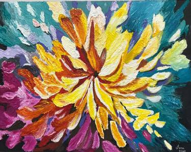 Original Abstract Floral Paintings by NORMA GRACIELA GOMEZ