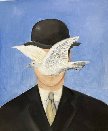 Rene Magritte’s man in hat thumb